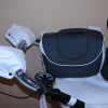 Детская коляска Adamex Gloria Eco Deluxe 100 % кожа белая с черным