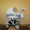Детская коляска Adamex Gloria Eco Deluxe белый/серебристый