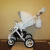 Детская коляска Adamex Gloria Eco Deluxe белый/серебристый