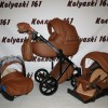 #Коляска 3 в 1 Bebe-Mobile Marconi 100 % кожа: люлька, прогулочный блок+авто-люлька