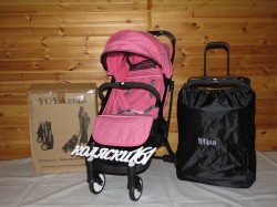 Yoya Plus детская прогулочная коляска розовая